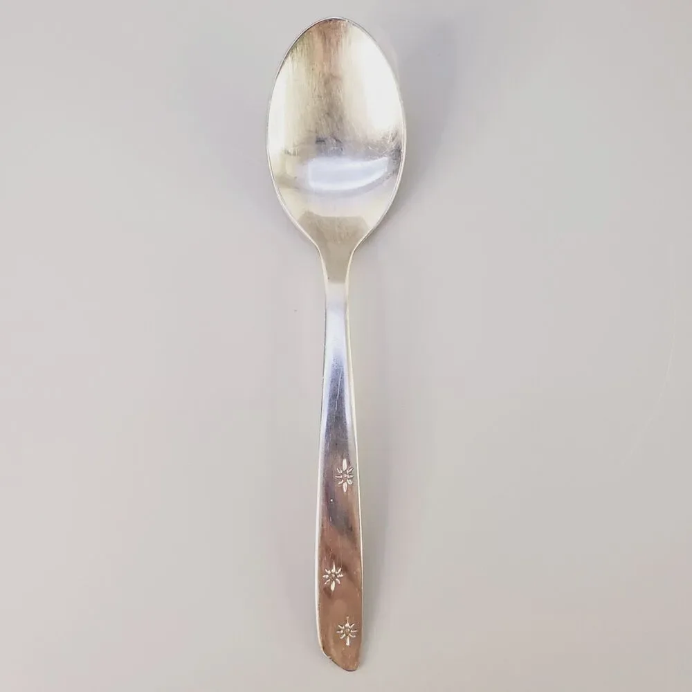 Superior Night Sky Teaspoon Replacement Atomic Star Burst Stainless USA VTG